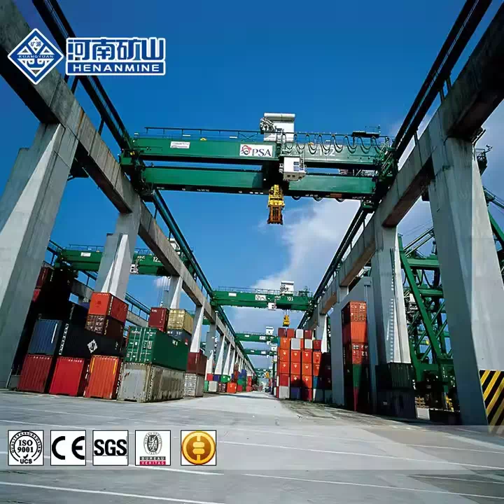 Automated Rail-Mounted Gantry Crane for Stacking Containers