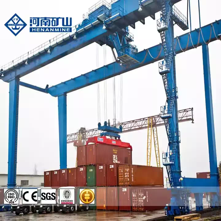 High-Capacity Rail-Mounted Container Crane for Industrial Use